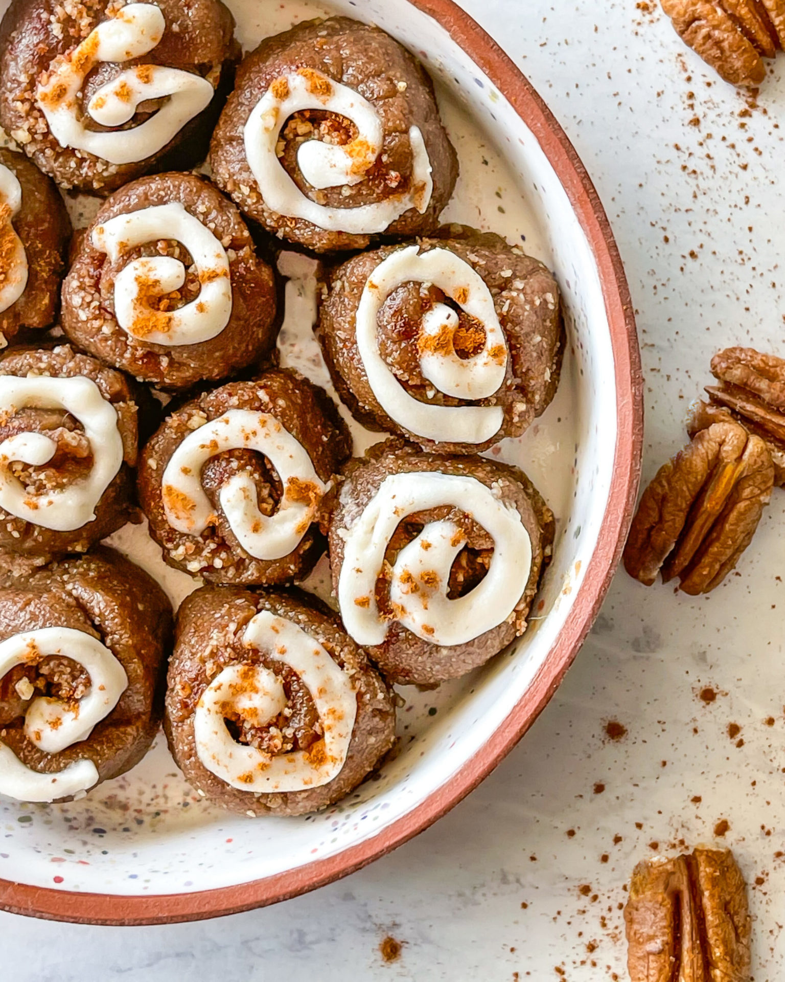 Pecan Cinnamon Roll Dough Bites - David Roberts Food Corp
